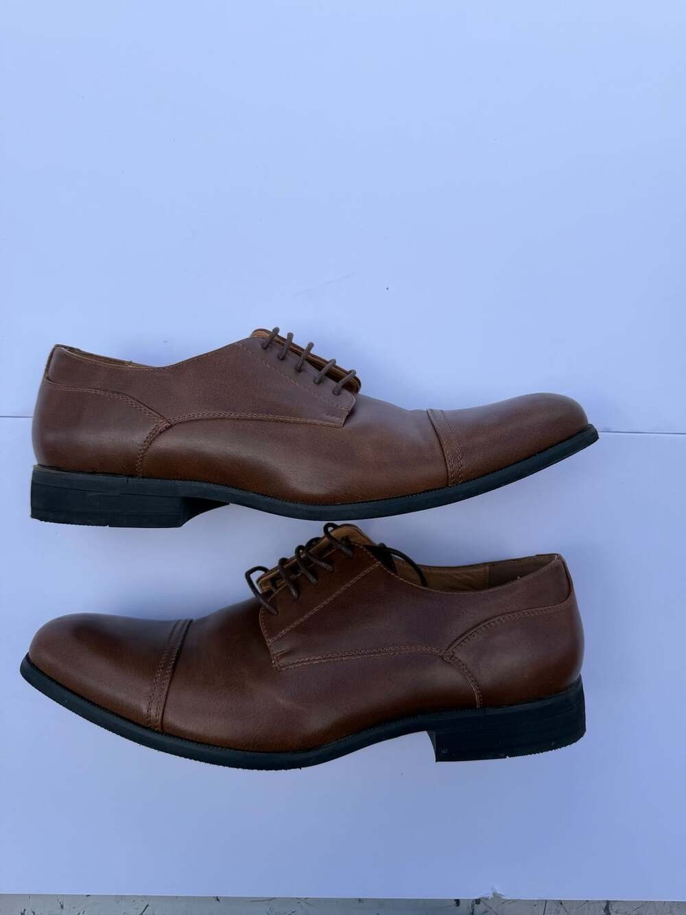 Miralto Men's Brown Cap Toe Lace Up Dress Shoes Oxfords Size 13